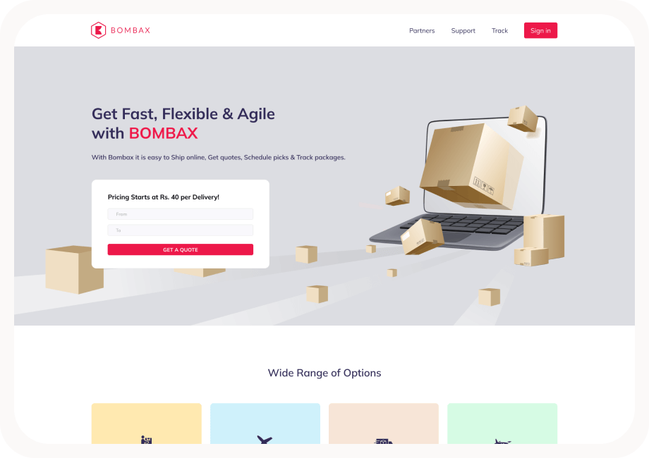 Logicasoft Website 14 Bombax website