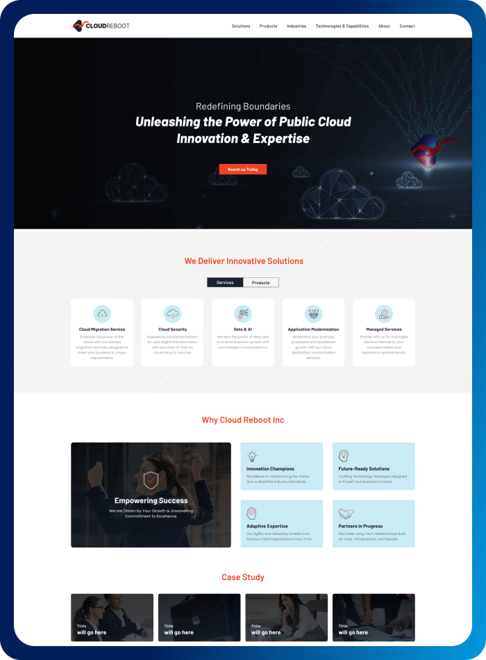 website design cloudreboot thumbnail