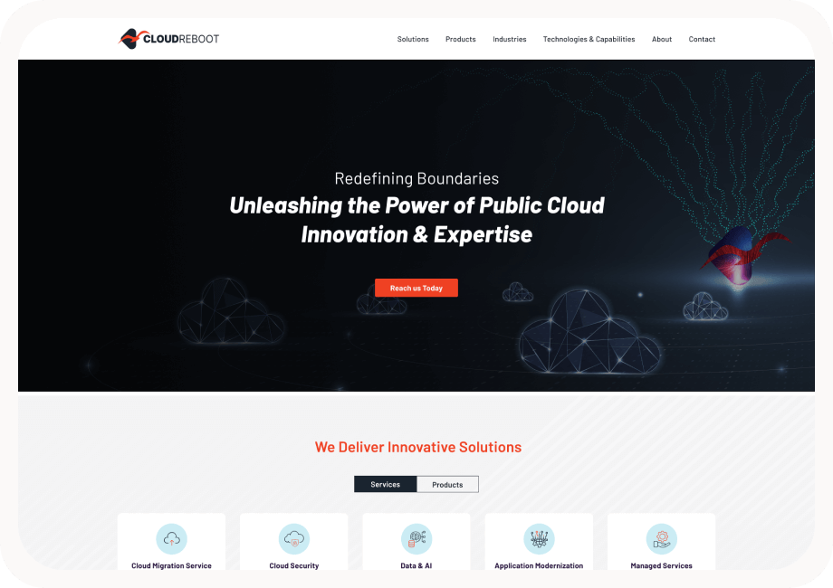 Bombax website 16 Cloudreboot