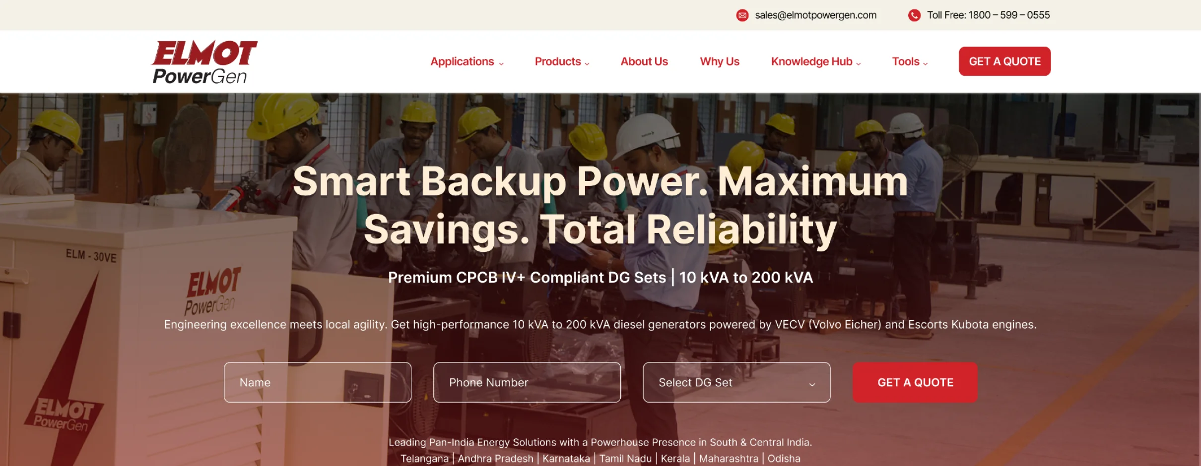 Elmot PowerGen website