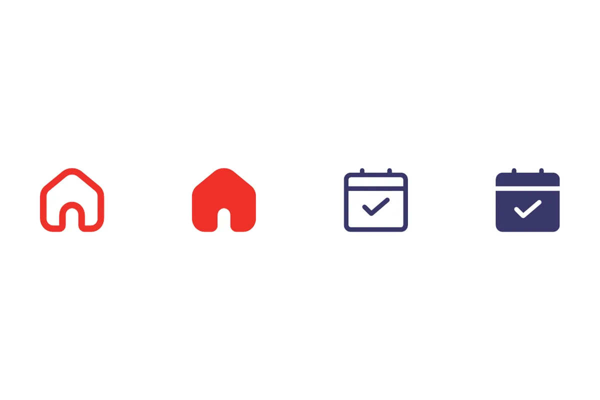 Orion icon set: mono line and filled icons